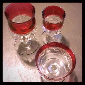 Vintage  Kings crown ruby thumbprint